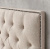 Фото Двуспальная кровать Adler Panel Diamond-Tufted Fabric бежевого цвета