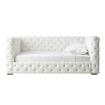 Фото Детская кровать Tribeka Tufted белого цвета