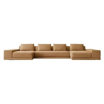 Фото Модульный диван Cortona U-Chaise светло-коричневого цвета