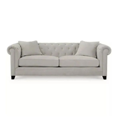 Фото Двухместный диван Chesterfield Modern светло-серого цвета