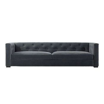 Фото Двухместный диван Modena Tufted Shelter темно-серого цвета