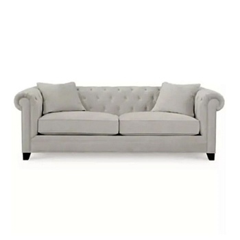 Фото Двухместный диван Chesterfield Modern светло-серого цвета