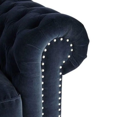 Фото Трехместный диван Chesterfield черновато-синий цвета